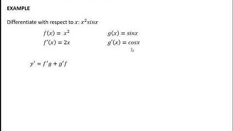 Advanced Higher Maths-Differentiation Product Rule