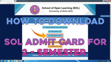 DU SOL U.G. 2nd Semester Admit Card 2021 | DU ABE | SOL Admit Card Download