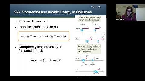 phys3A ch9.6 Momentum & Kinetic Energy in Collisions