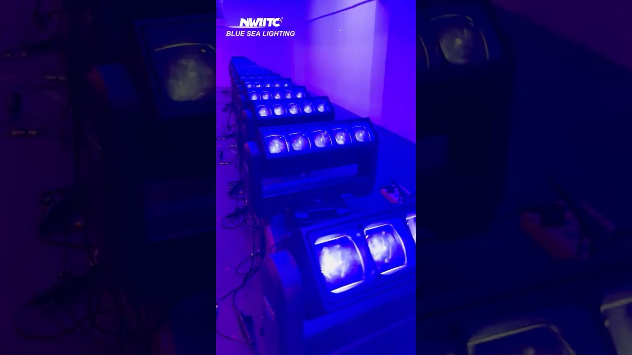 Experience Next Level Lighting with BLUE SEA LIGHTING'S 5X60w RGBW 4in1 Zoom LED Moving Head Light