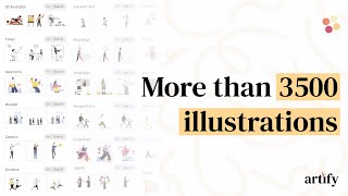 Artify: More than 3500 illustrations and characters with search function