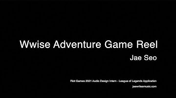 Wwise Adventure Game Demo Reel