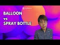 Spraying water on helium balloon - physics