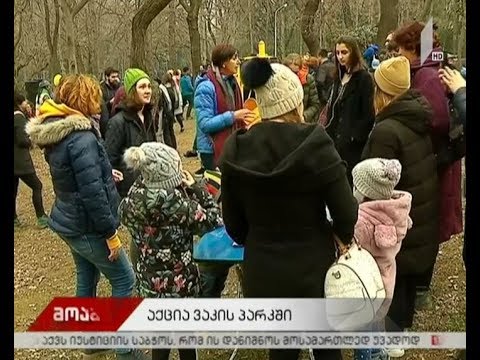 გარემოსდამცველების აქცია ვაკის პარკში