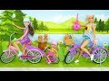 Barbie Bikes Camping Fun playset Doll Bicycle Bicicleta de boneca Barbie Barbie Puppen Fahrrad