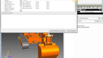 RecurDyn ProcessNet Application which shows the attached joints and forces to a body.
