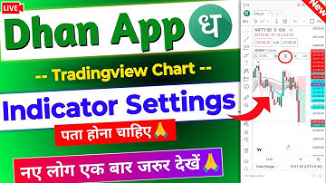 Dhan app Tradingview Chart Indicators Settings - Full Details | Dhan app me indicators kaise lagaye