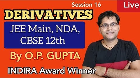 DERIVATIVES 12th Maths | Session 16 for JEE Main, NDA, CBSE, ICSE | Implicit & Parametric Functions