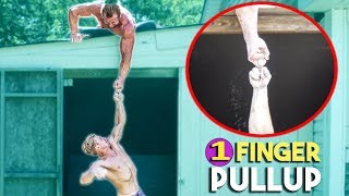 ONE FINGER PARTNER PULL UP (WORLD FIRST?!)