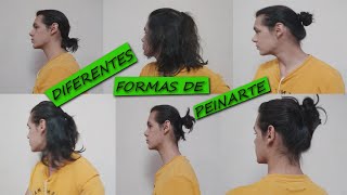 6 PEINADOS PARA HOMBRE CON CABELLO LARGO || Chongos/Moños/Man Bun Faciles