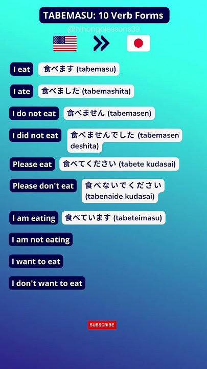 Master Japanese Verb Conjugation: 10 Forms of Tabemasu! #jlptn5 #japaneseverb