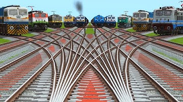 10 Trains Crossing By Daimond Railroad🐍 Crossing Tracks | fattest train crossing metrolink train