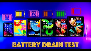 iPad Battery Drain Test | NEW iPad Mini 6 vs NEW A13 iPad vs iPad Air 4 vs 11 and 12.9 iPad Pro