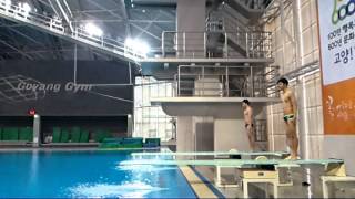 303B synchro diving(slow motion)
