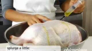 Learn how to inject your turkey with olive oil keep the meat moist.