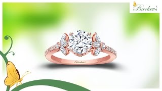 Rose Gold Leaf Engagement Ring