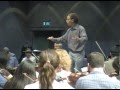 Boulez masterclass 2005 at Lucerne Academy. Miguel Salmon Del Real, academy conductor.