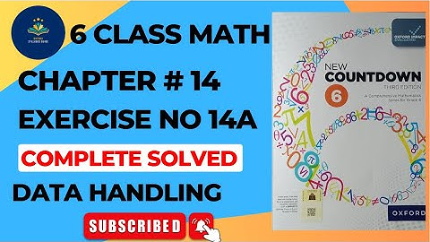 Class 6 Math | Chapter 14 | Exercise 14A || New countdown third edition | oxford