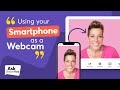 Can I use my smartphone as a webcam when live streaming?