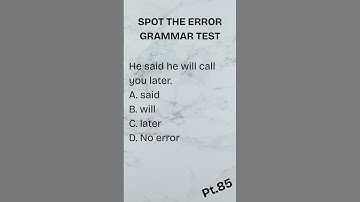 Can You Spot the Grammar Error? 🧠 | Grammar Test #85