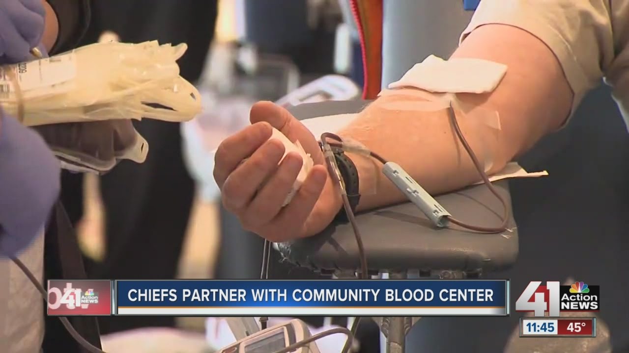 Kansas City Chiefs partner with Community Blood Center YouTube