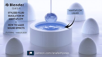 Blender | Easy Stylized Fluid Simulation in Mantaflow + How to make Sound Effects | 4K PREVIEW