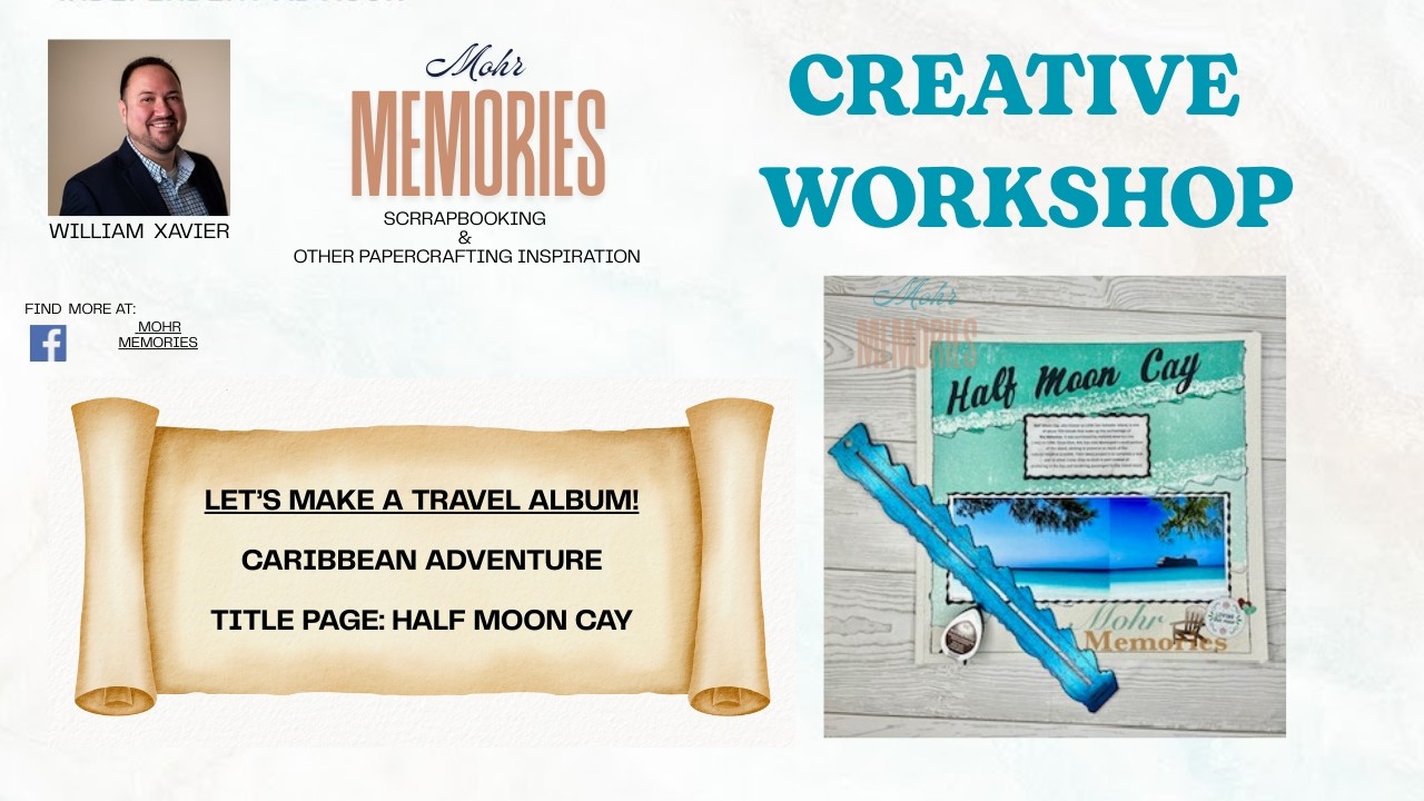 Caribbean Adventure Scrapbook - Title Page: Half Moon Cay