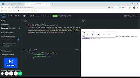 Inline Froala WYSIWYG Editor V3 JSFiddle