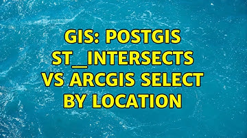 GIS: PostGIS ST_Intersects vs ArcGIS Select by Location