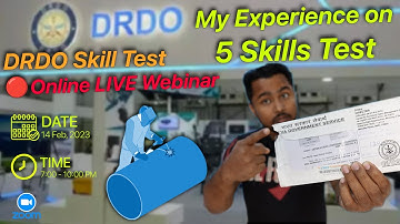 DRDO CEPTAM 10 Technician- A Skill Test live webinar || my skill test experience on DRDO Tech- A