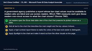 (PL-300) | Microsoft Power BI Data Analyst Assoc. | Exam Q&A | Episode 7 (Q11-20)