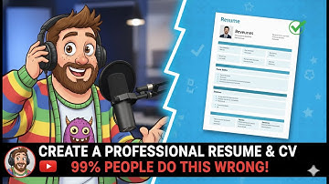 Create a Professional Resume & CV | 99% People Do This Wrong!