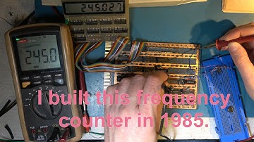 A frequency counter project built from TTL chips in 1985.
