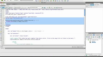 (13/44) Externalizing Javascript with Dreamweaver - UCLA Extension