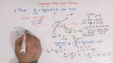 || Lagrange Mean Value Theorem - How  to Prove an important inequality ||