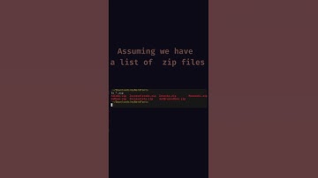 How to  unzip  multiple files?