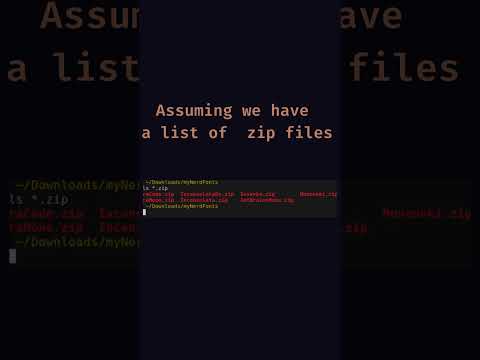 How to unzip