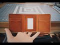 Making a handmade leather trifold  asmr