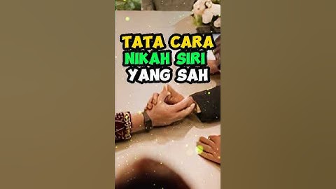 Syarat nikah siri yang sah #infoislami #feedshorts #informasiislami