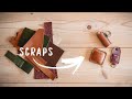 3 QUICK LEATHER PROJECTS using just SCRAPS || ASMR