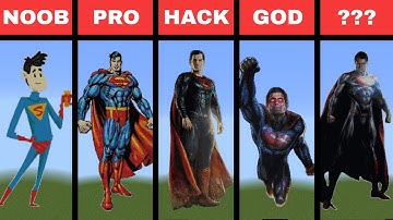 pixel art |(Noob vs Pro vs Hacker vs Pro vs ???)| Superman in Minecraft #minecraft #memes #superman
