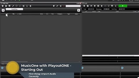PlayoutONE Start-Up