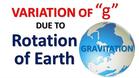 Variation of "g" due to rotation of Earth