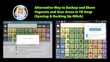 Alternative Way to Backup and Share Pagesets and User Areas in TD Snap (Syncing & Backing Up Glitch)