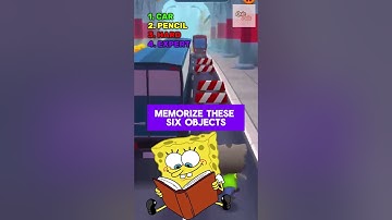 Brain teaser: Memory Test Challenge! 4 Levels to Test Your memory! #spongebob #brainteasers #shorts