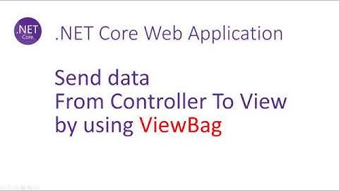003 - .Net Core: Send data "from CONTROLLER to VIEW" by using ViewBag in 2 minutes.