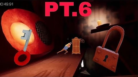 Unlocking double jump. Pt.6 Hello, neighbor act 3 red key minigame gameplay
