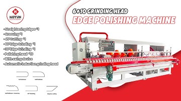 Bullnose Bevel & Grooving 6+10 Head Ceramic Edge Polishing machine Demo