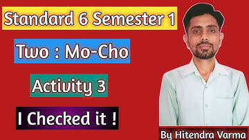 Std 6 English Sem 1 Unit 2 Activity 3