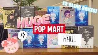 MY BIGGEST POP MART UNBOXING12 BLIND BOXES! | HIRONO | DIMOO | MOLLY | THE MONSTERS | & MORE!